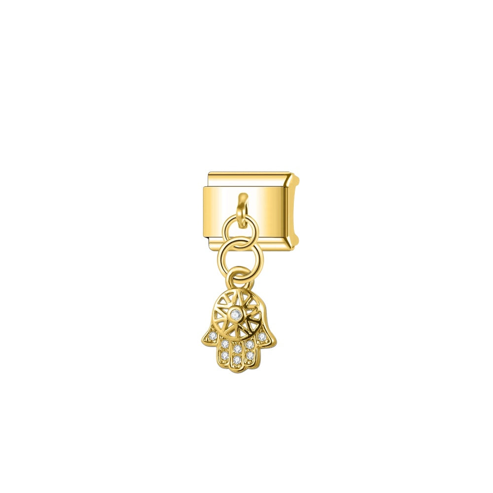 hamsa hand gold charm