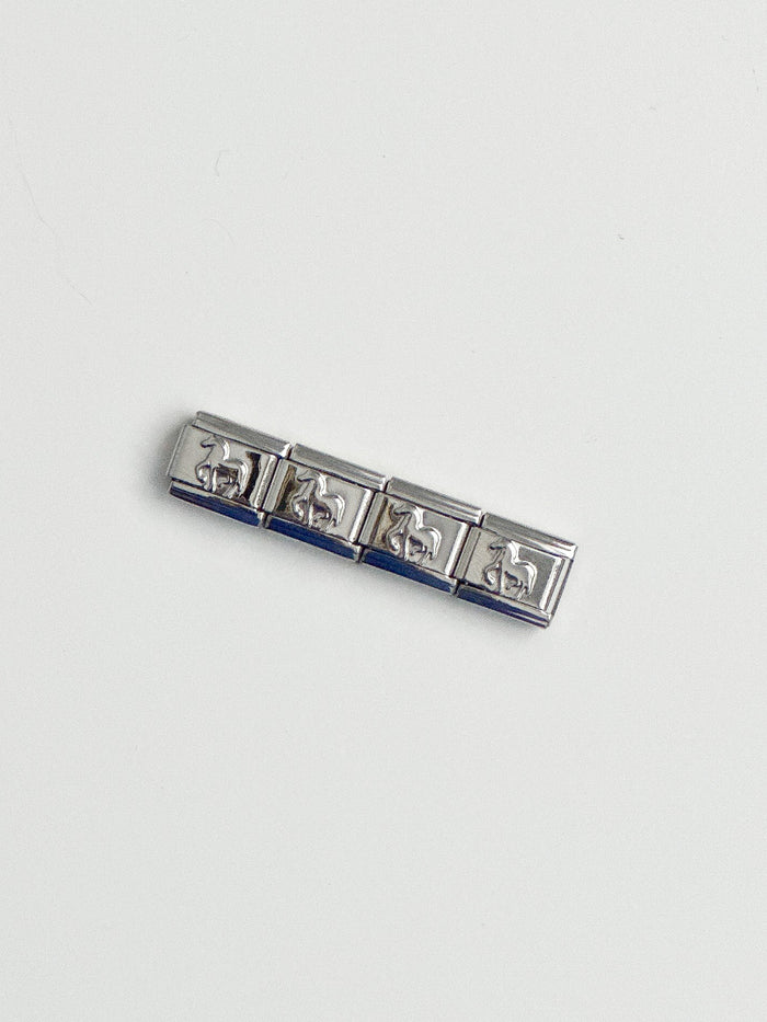 horse silver charm