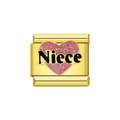 Pink Heart Niece Gold Charm