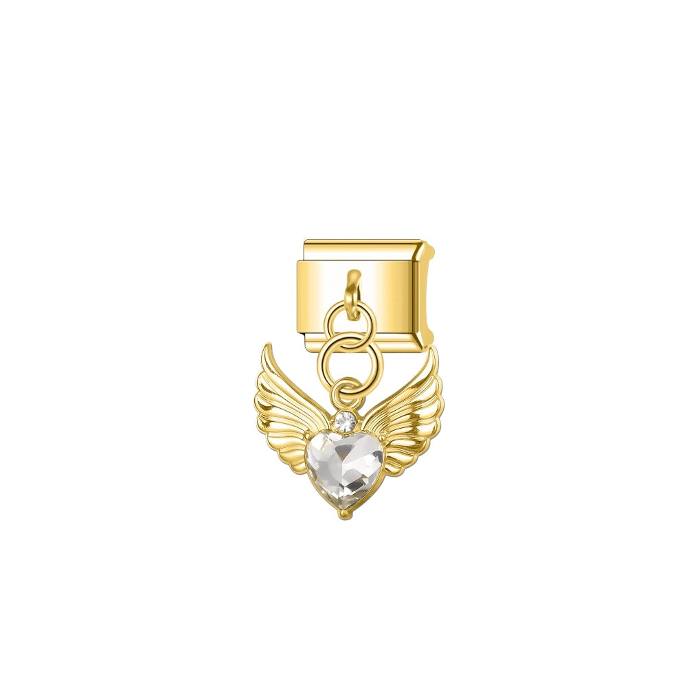 heart with wings charm