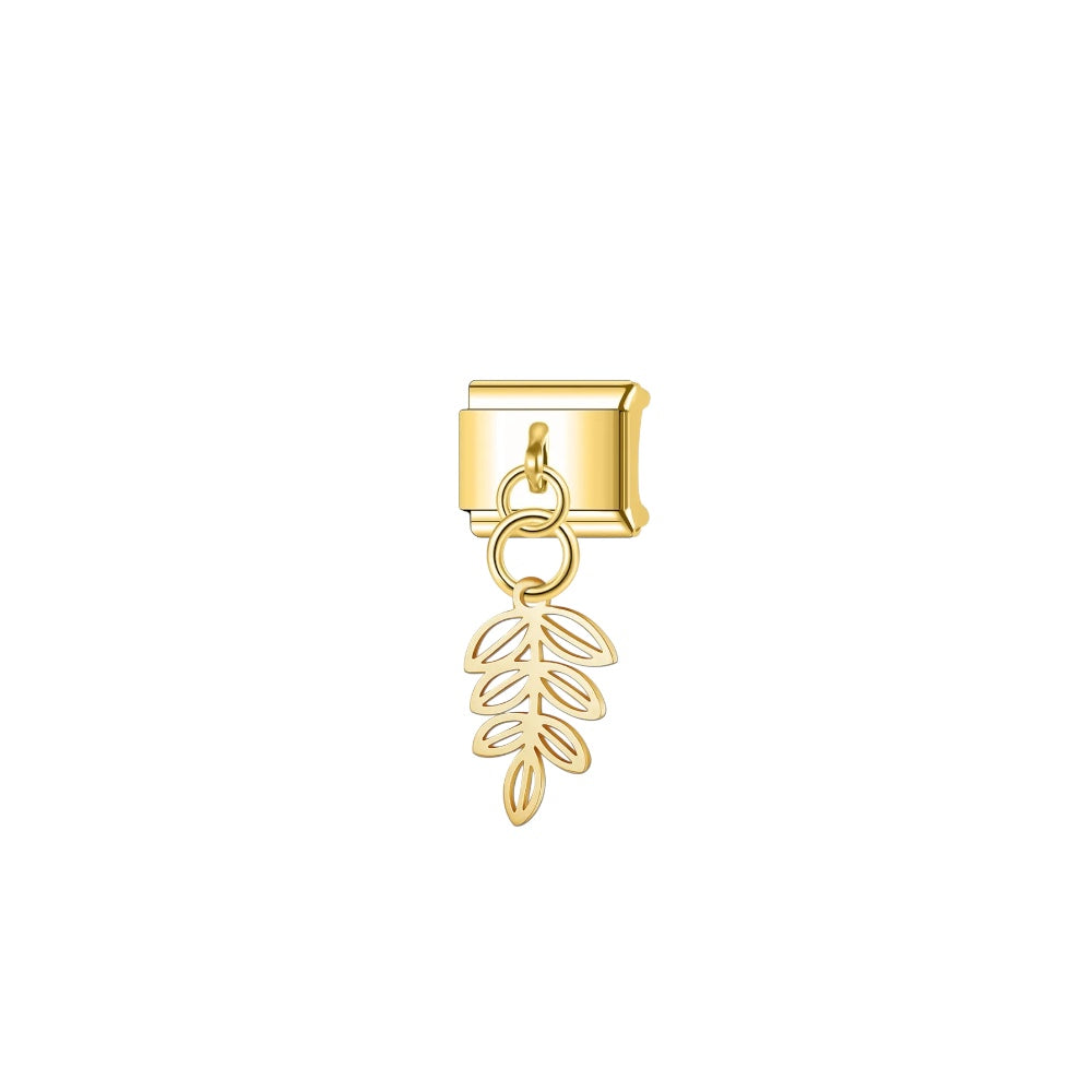 gold leave charm