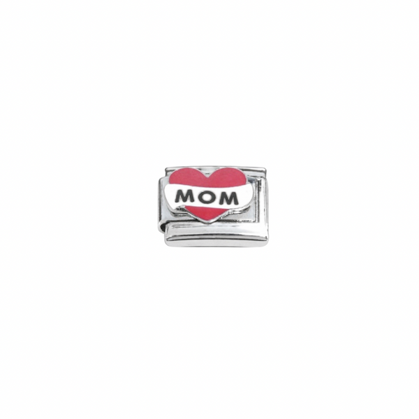 Charm Corazón PLATA  MOM