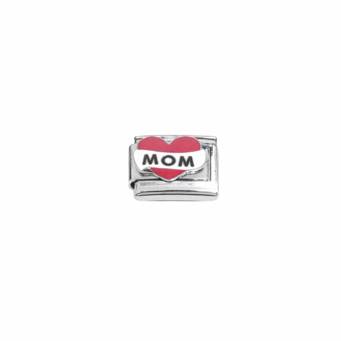 Charm Corazón PLATA  MOM