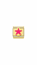 Pink Starfish Gold Charm