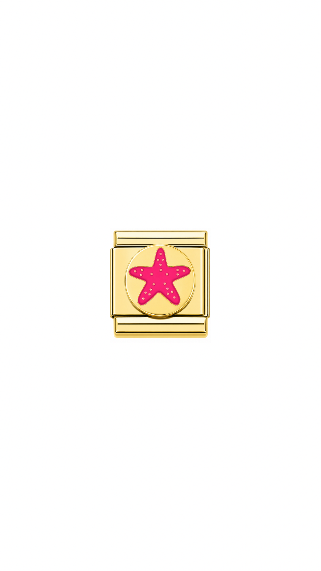 Pink Starfish Gold Charm