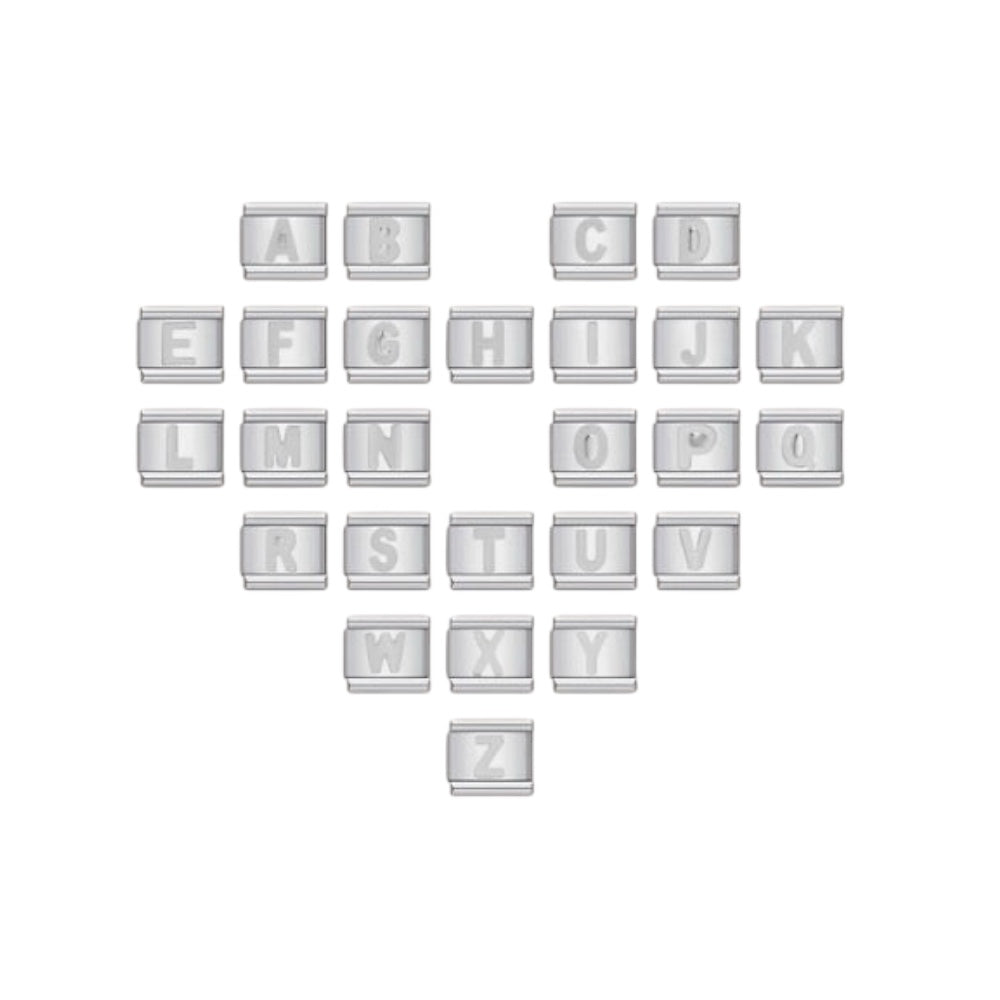 initial charm silver