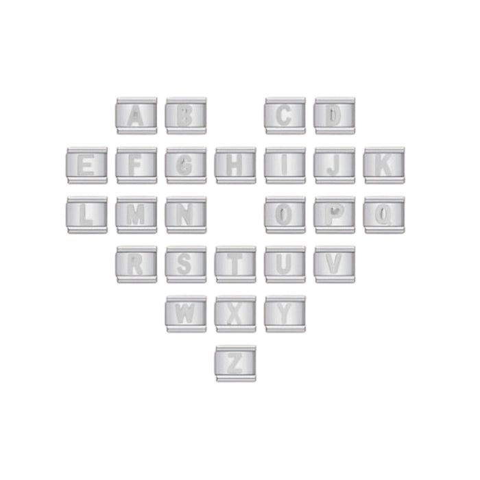 initial charm silver