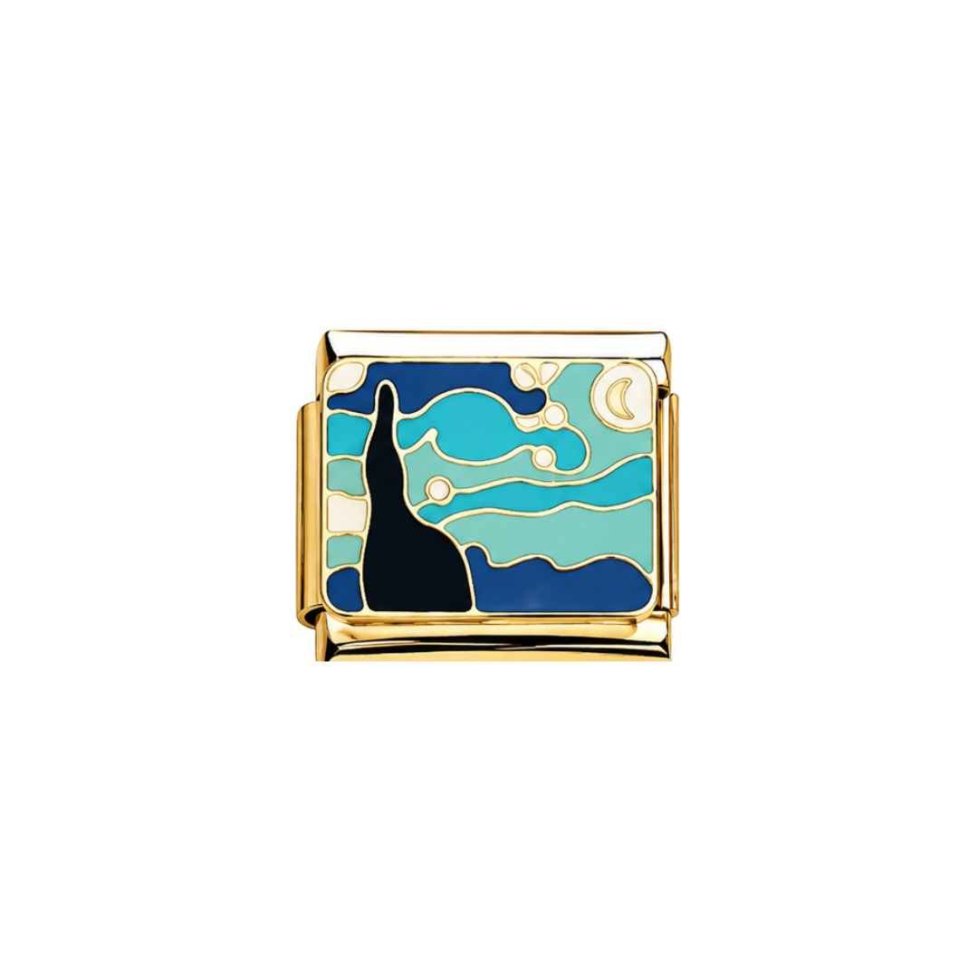 Noche Estrellada Gold Charm
