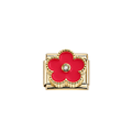 Esencia Flor Roja Gold Charm