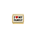 I love my family Gold Charm