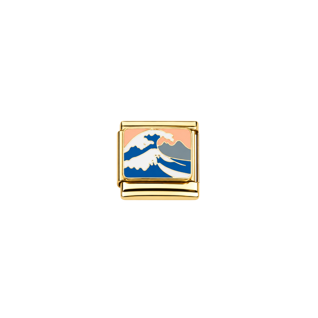 Calm Waves Gold Charm