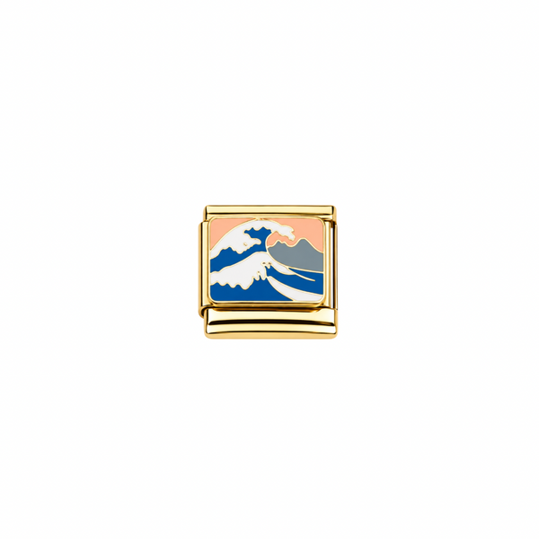 Calm Waves Gold Charm