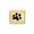 Black Paw Gold Charm
