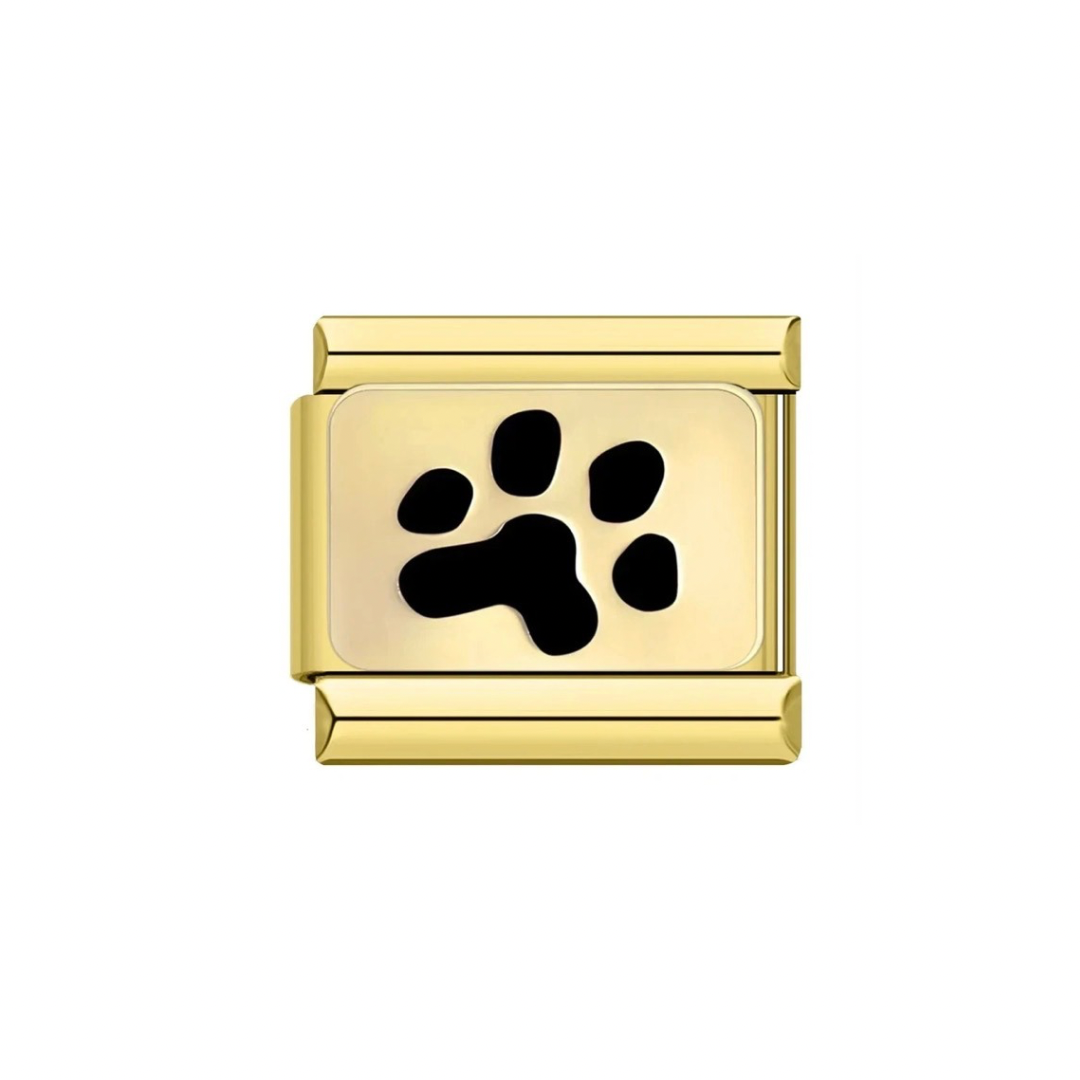 Black Paw Gold Charm