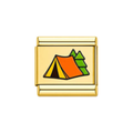 Camping Gold Charm