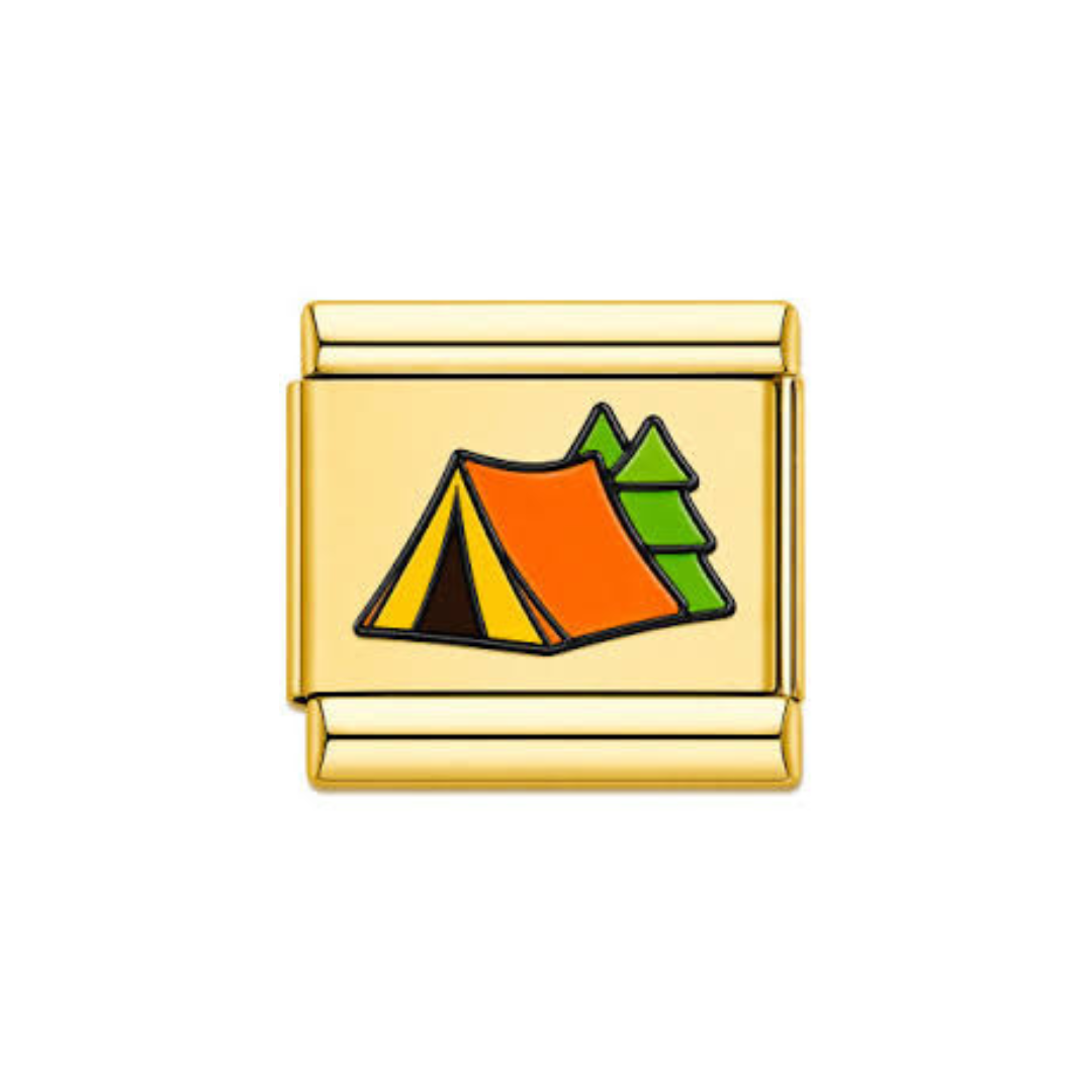 Camping Gold Charm