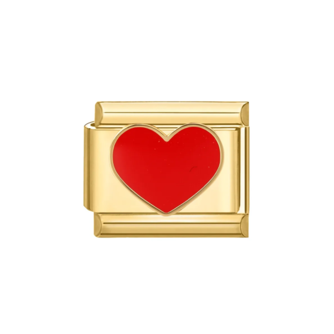 Red Heart Gold Charm