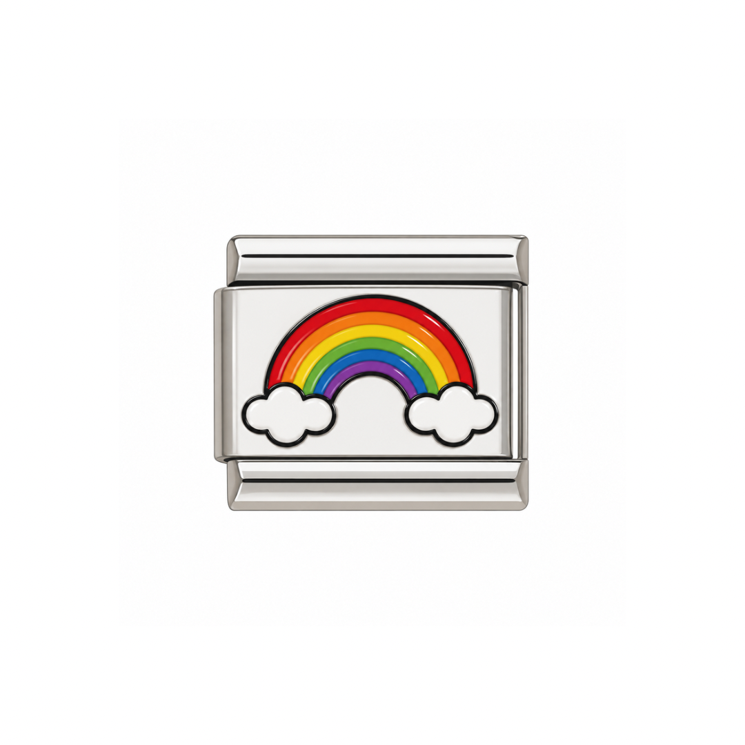 Rainbow Silver Charm