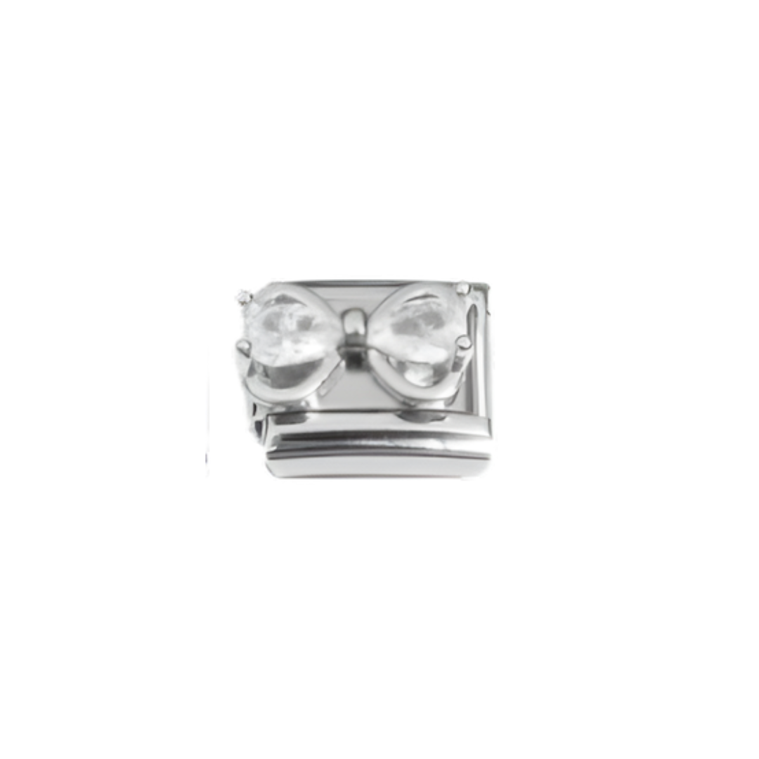 silver bow charm