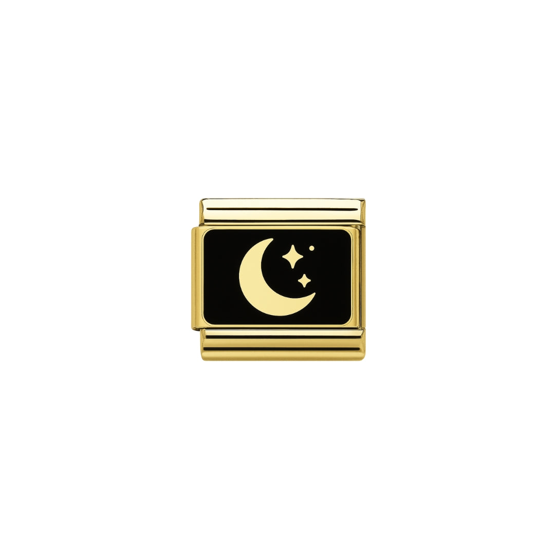 black moon gold charm