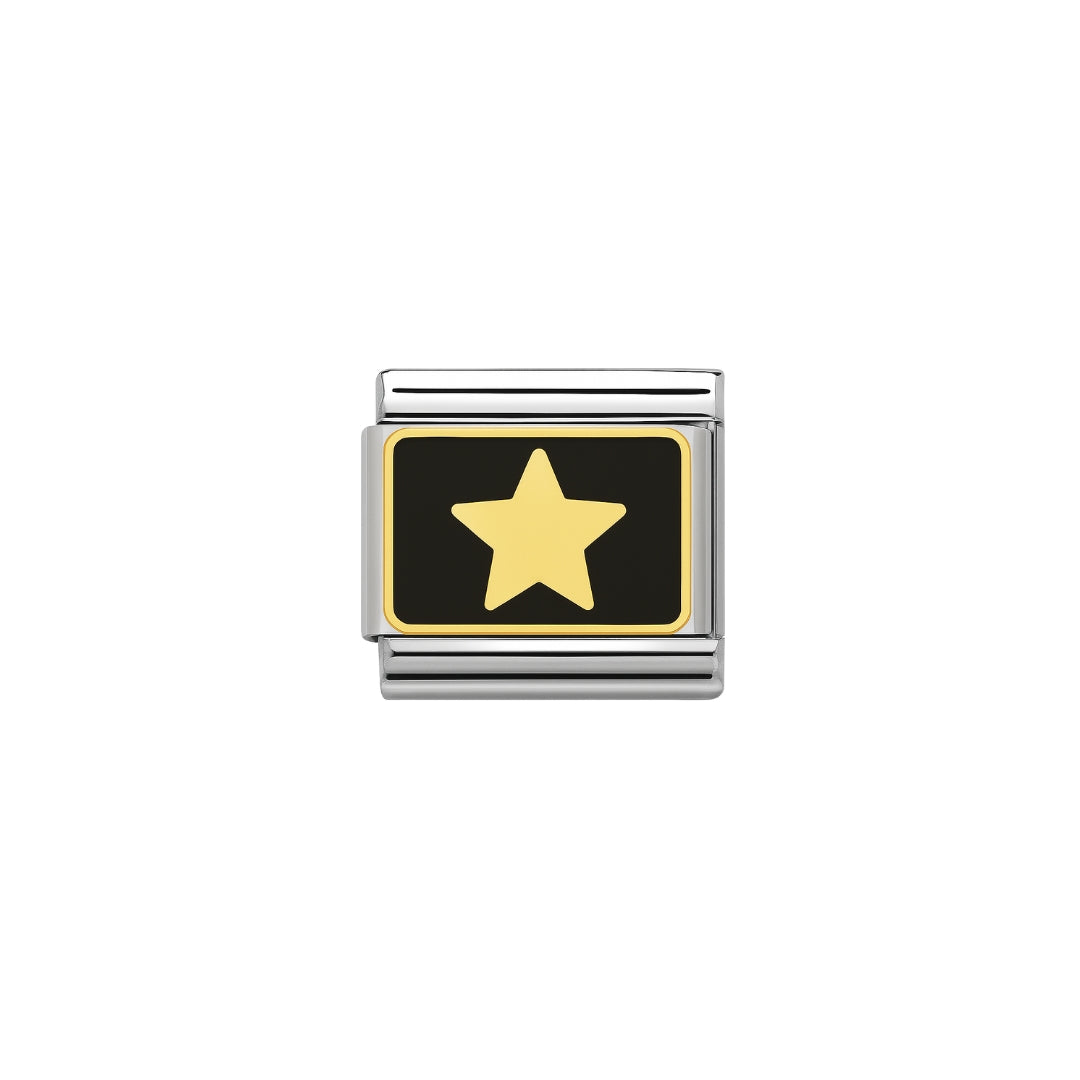black star silver charm