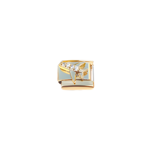 gold travel lover charm