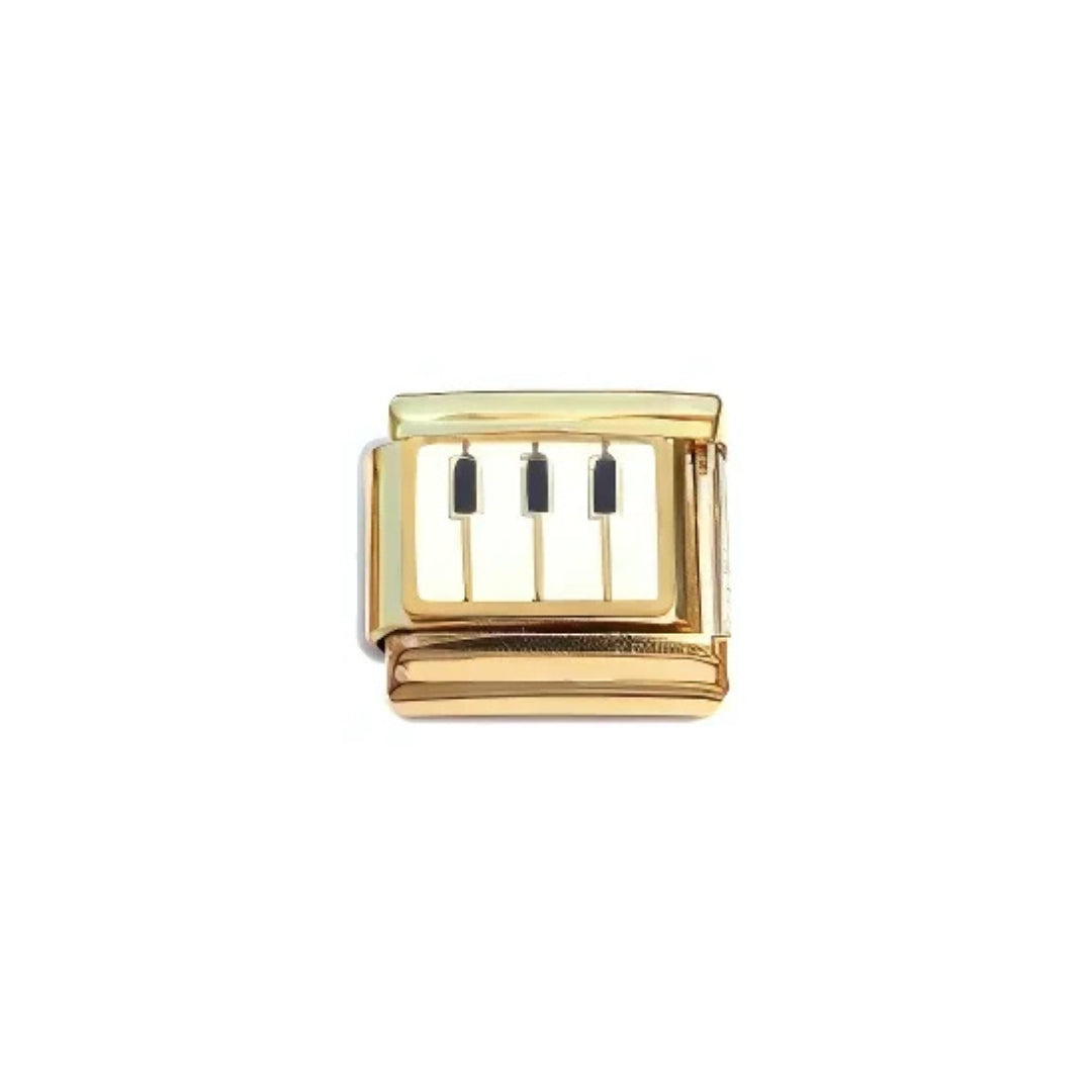 piano gold charm