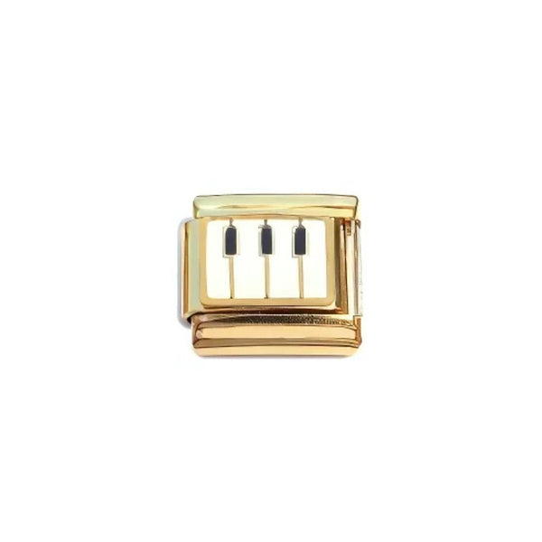 piano gold charm