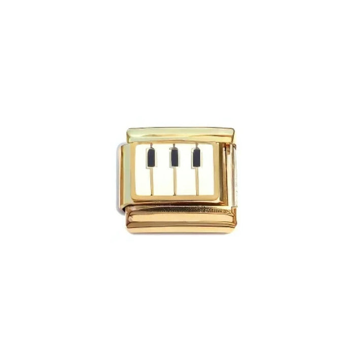piano gold charm