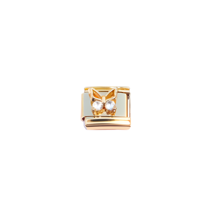 bling butterfly gold charm