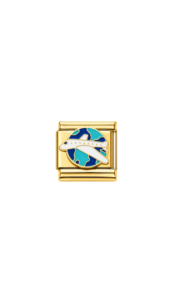 Gold Airplane Charm