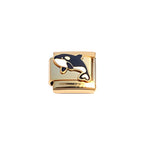 gold whale charm