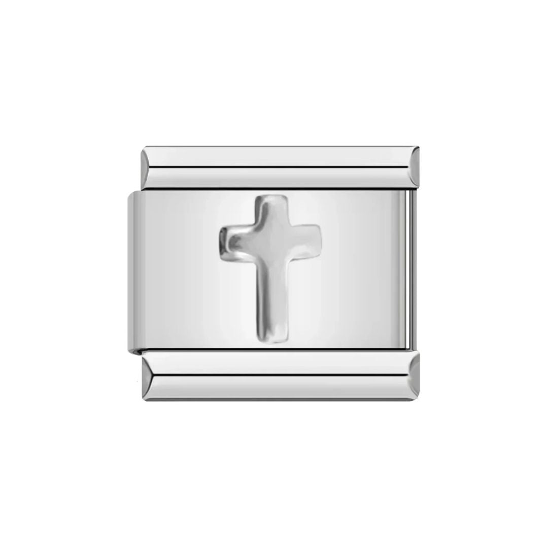silver cross charm