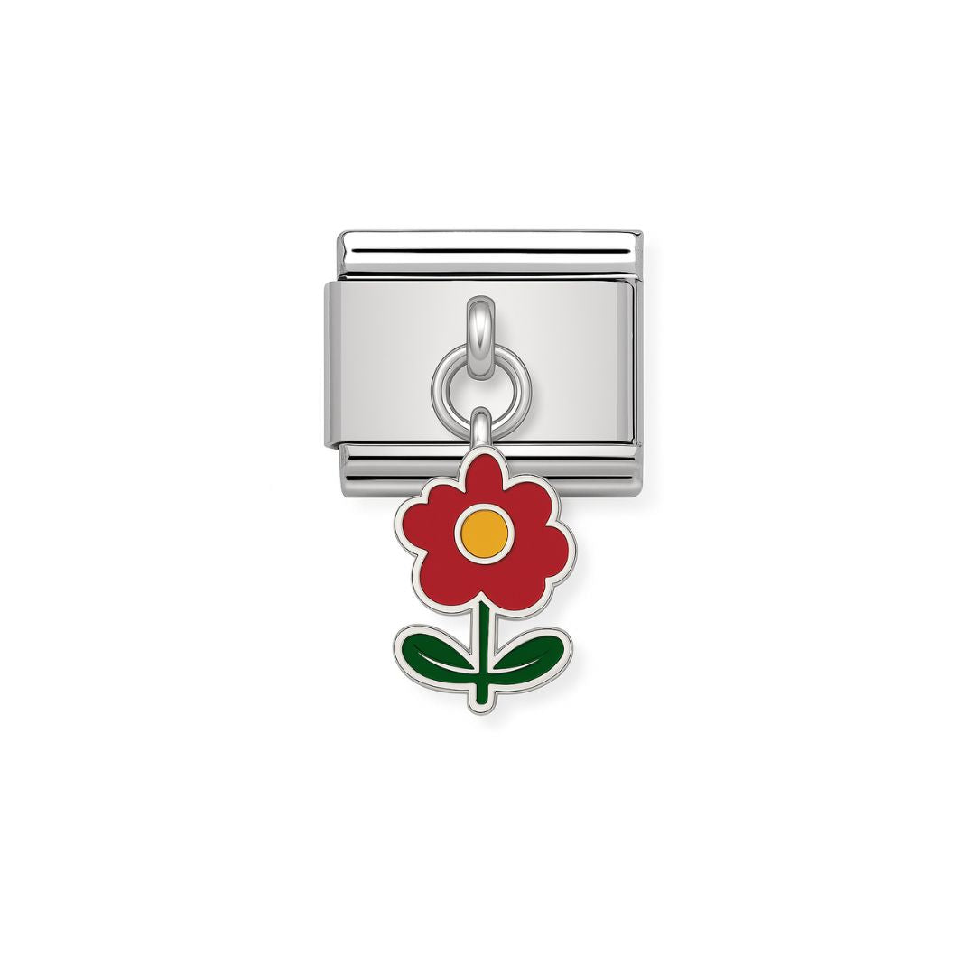 flor roja charm