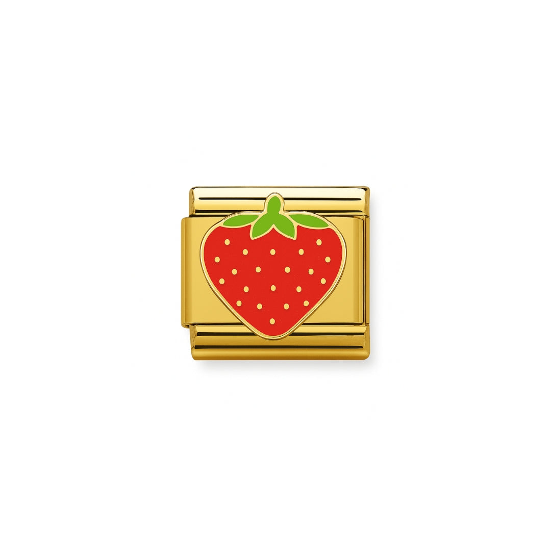 fresita oro charm