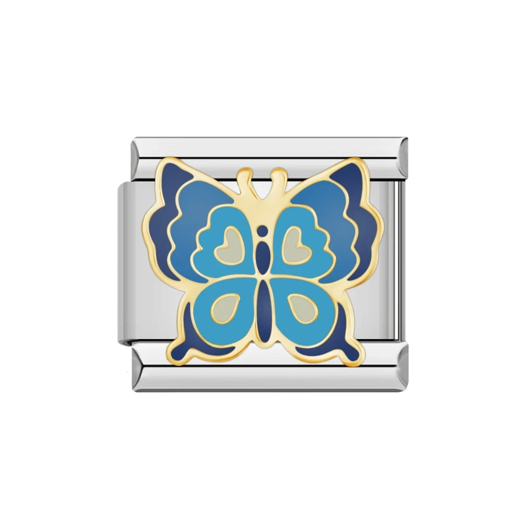 azul claro mariposa charm