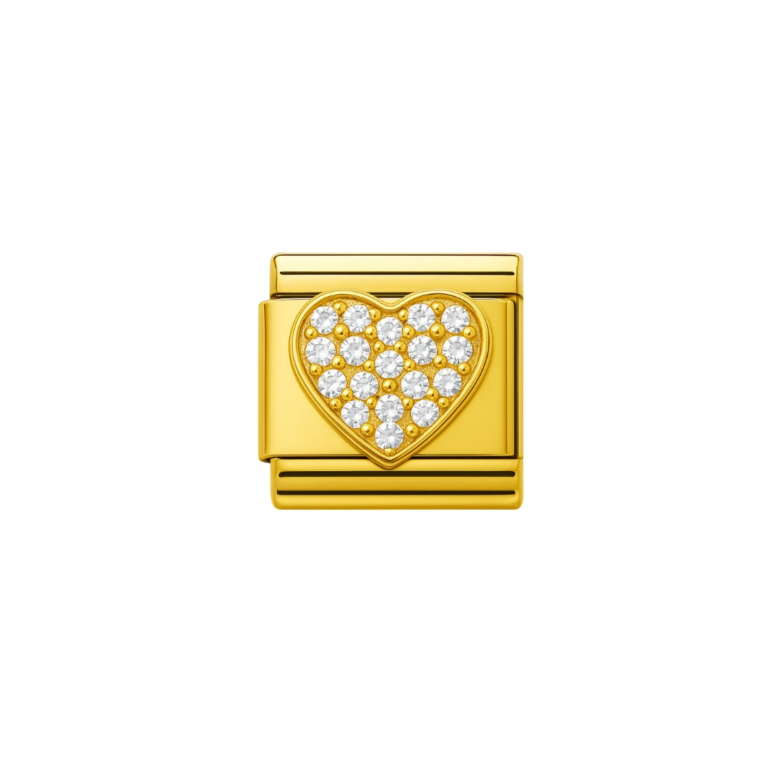 strong gold heart charm