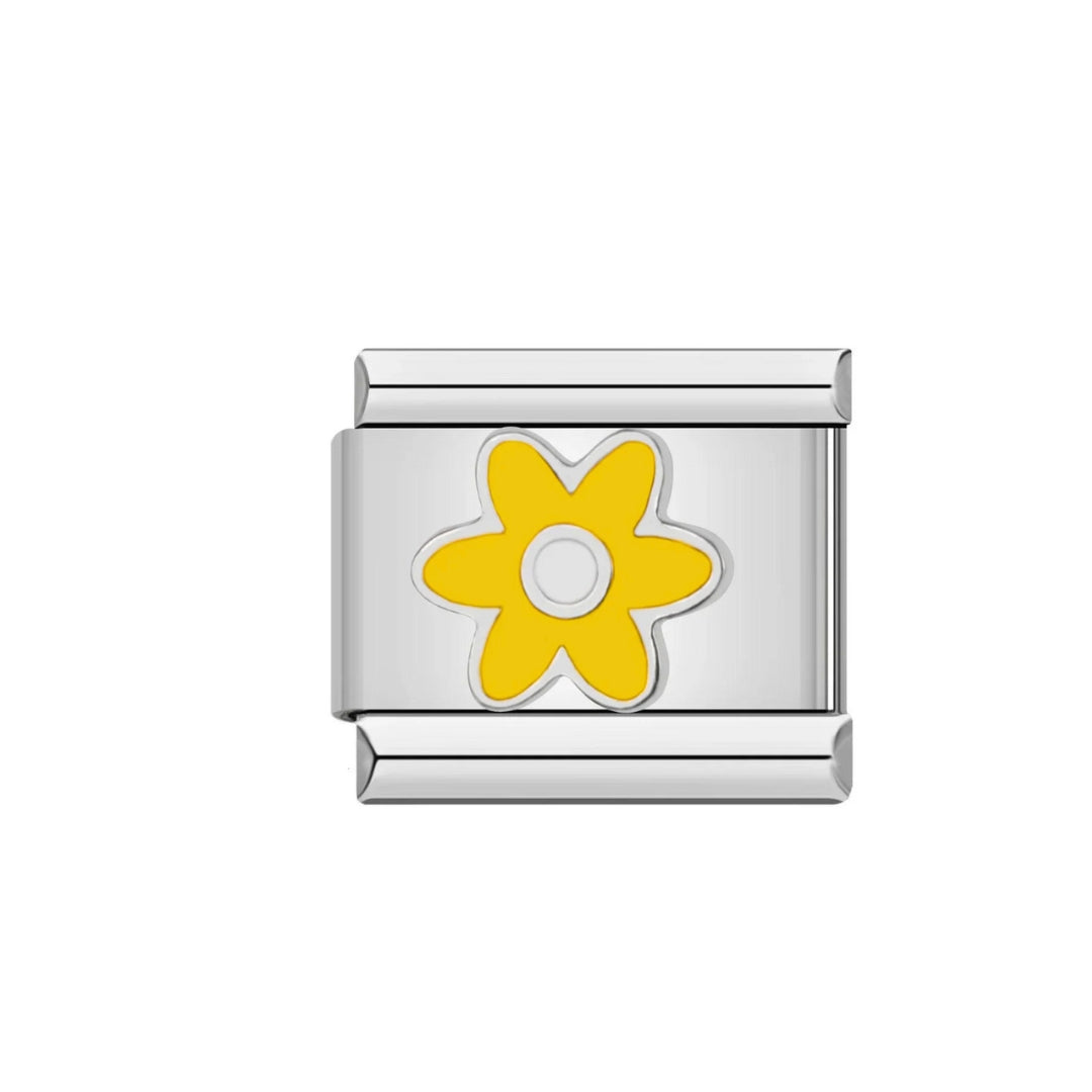 mini daisy amarillo charm
