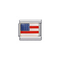 USA flag plata charm